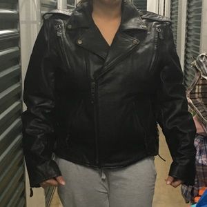 Men motorcycle leather jacket